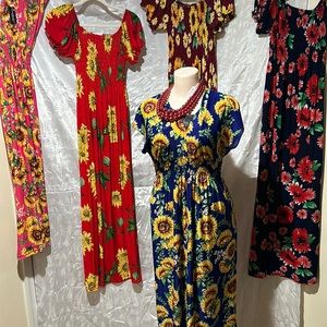 Flower dress multi color